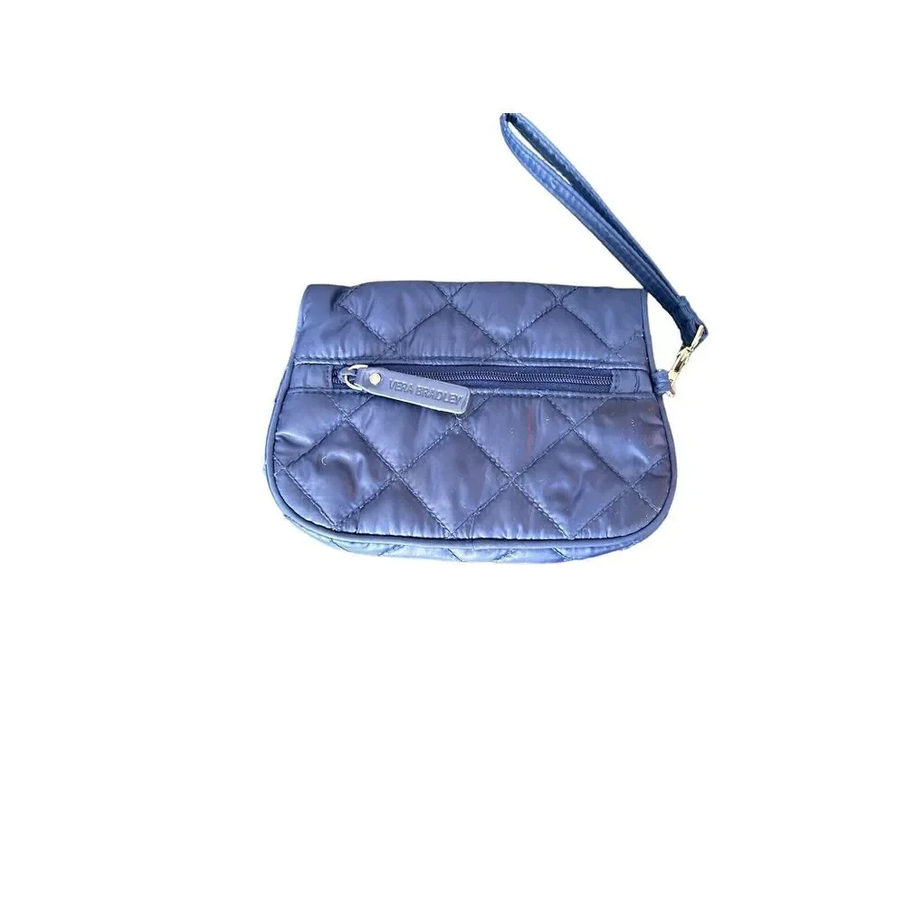 Vera Bradley small puffy wristlet‎ in retired Lapis pattern